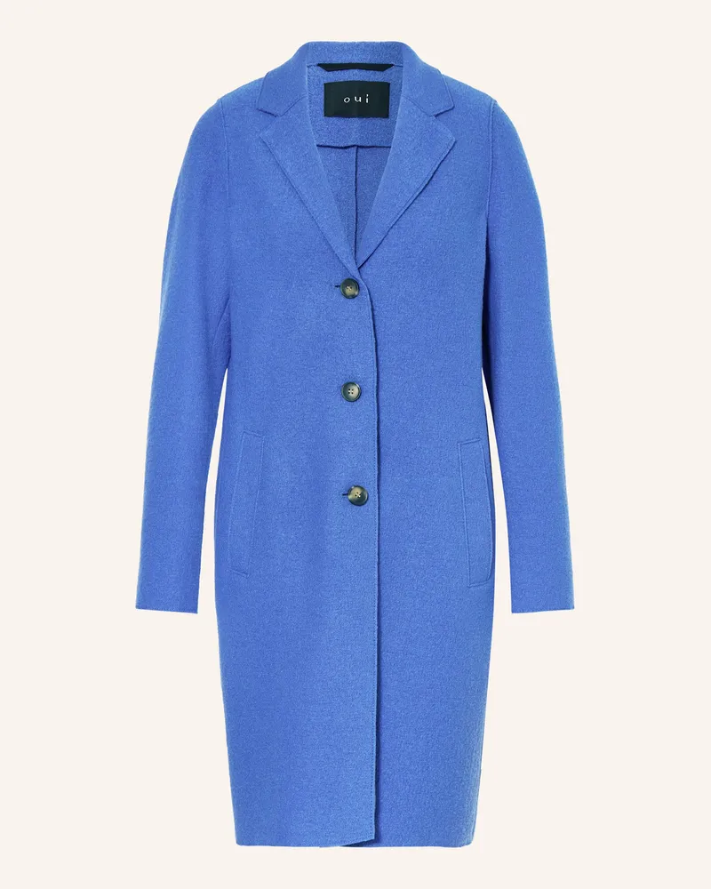 Oui  Wollmantel blau Blau