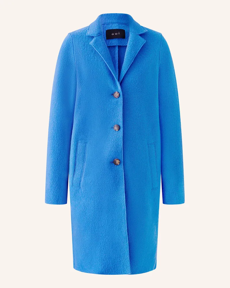 Oui  Wollmantel blau Blau
