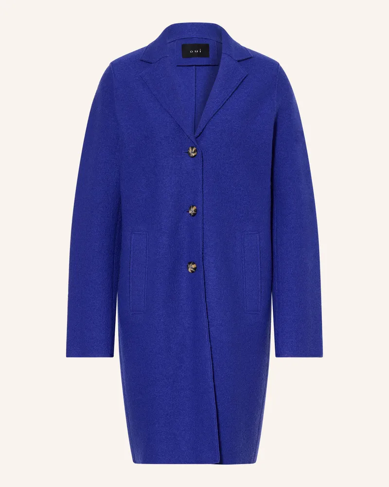 Oui  Wollmantel blau Blau