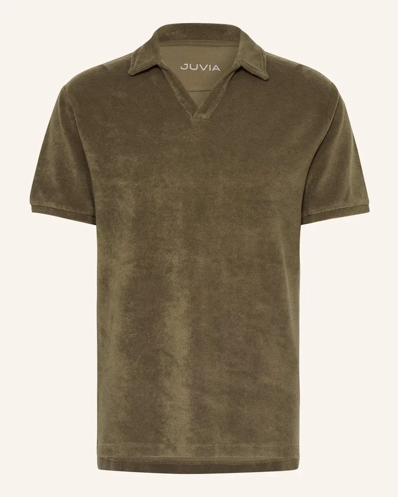 Juvia Frottee-Poloshirt Khaki