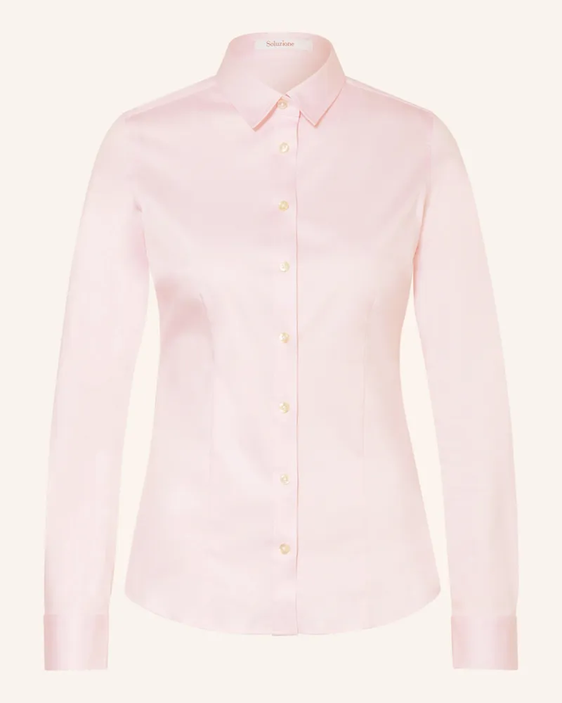 Soluzione Hemdbluse aus Jersey Hellrosa