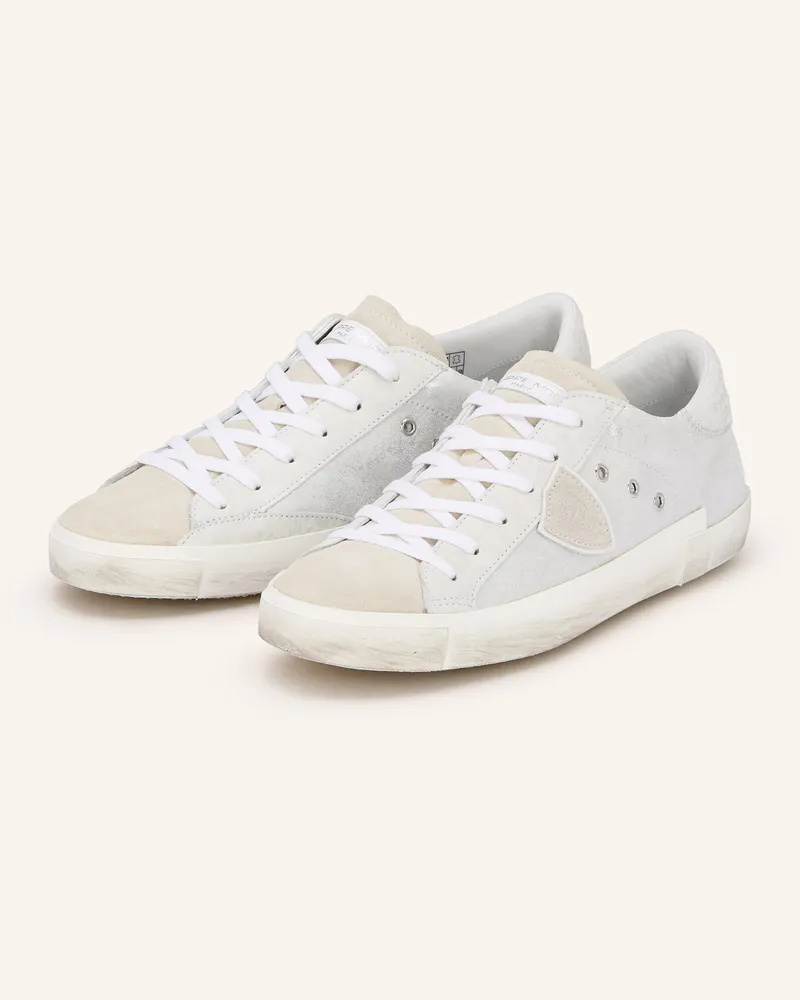 Philippe Model Sneaker PRSX LOW WOMAN Silber