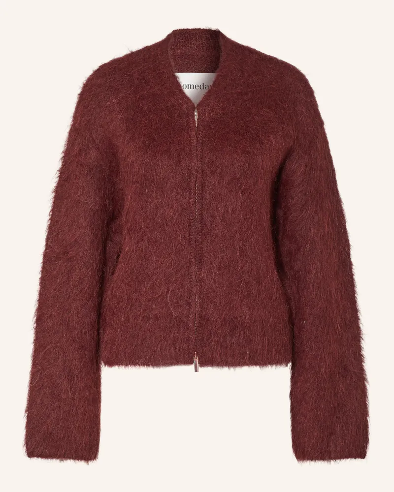 someday. Strickjacke Tanzina Mit Alpaka braun Dunkelbraun