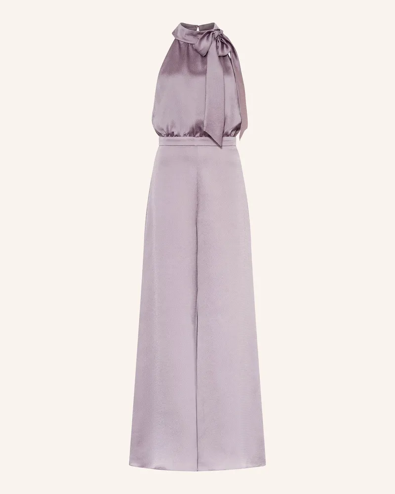 Swing Jumpsuit Aus Satin Mit Schluppe lila Helllila