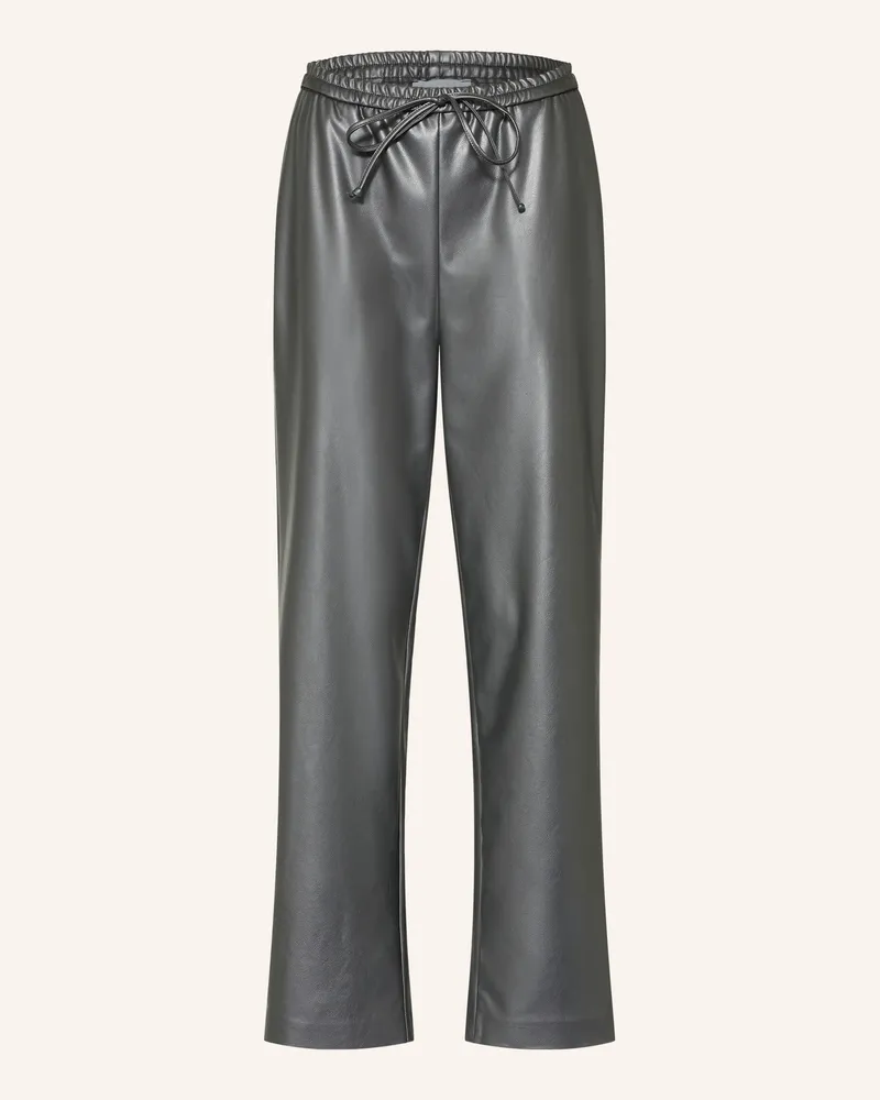 Joseph Ribkoff Hose In Lederoptik silber Grau