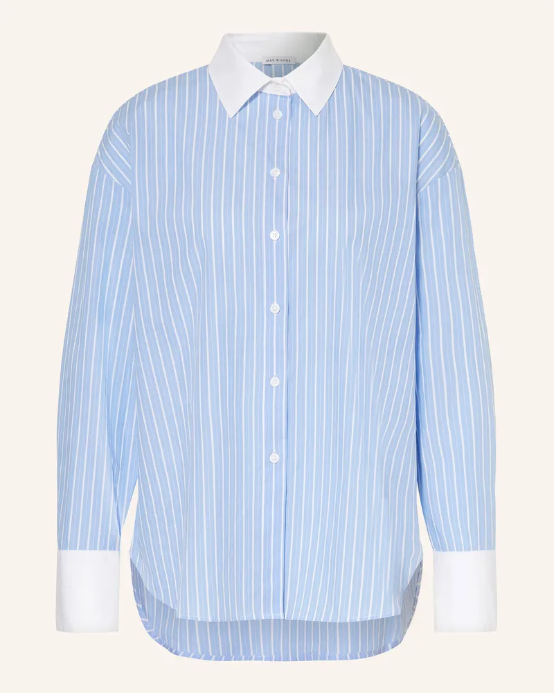 Mrs & HUGS Hemdbluse Hellblau