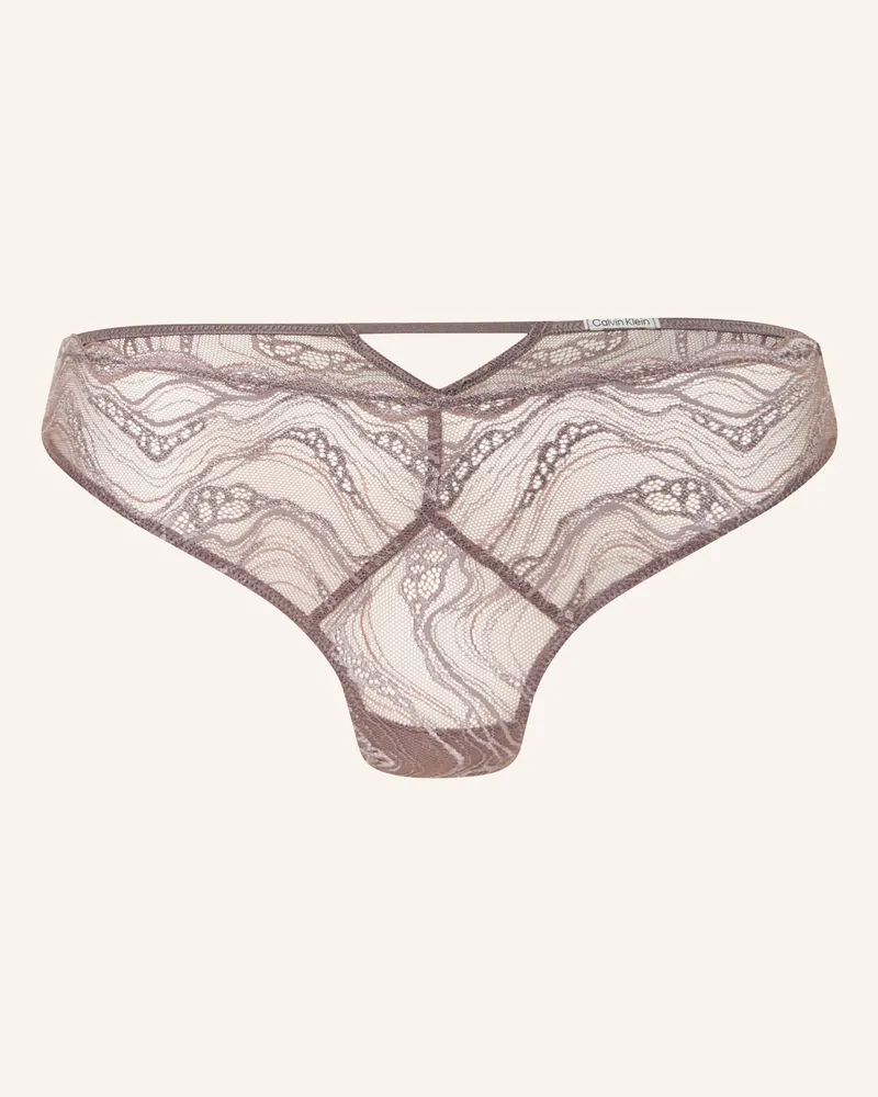 Calvin Klein Slip SENSUAL STRETCH LACE mit Cut-out Taupe