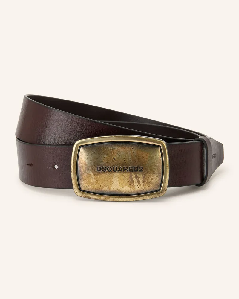 Dsquared2 Ledergürtel braun Dunkelbraun