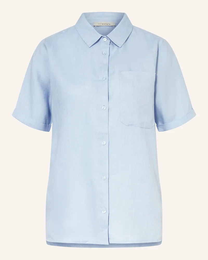 lilienfels Hemdbluse Aus Leinen blau Hellblau