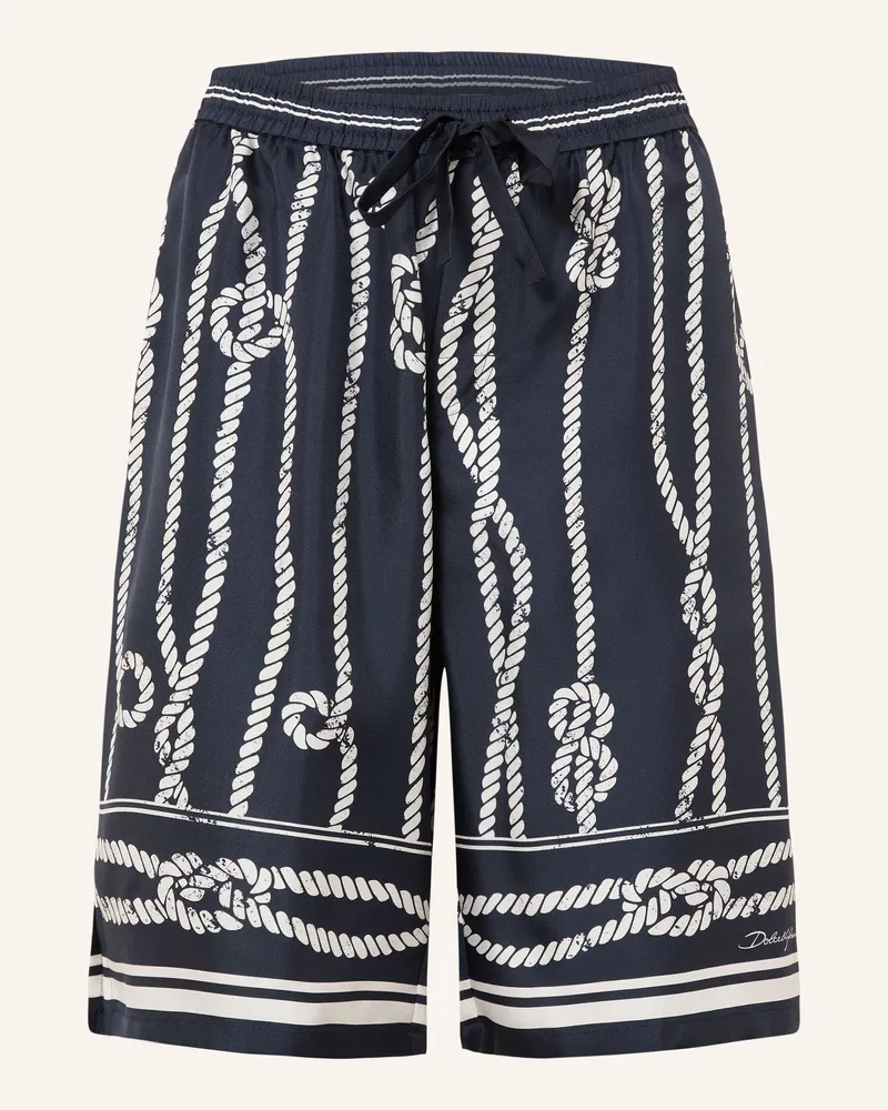 Dolce & Gabbana Seidenshorts blau Dunkelblau