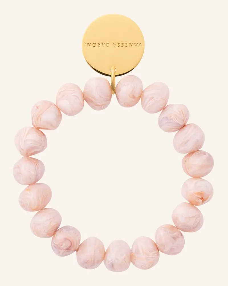 Vanessa Baroni Armbänder Mini Stone Flex Ivory Rose Marble By Glambou gold Gold