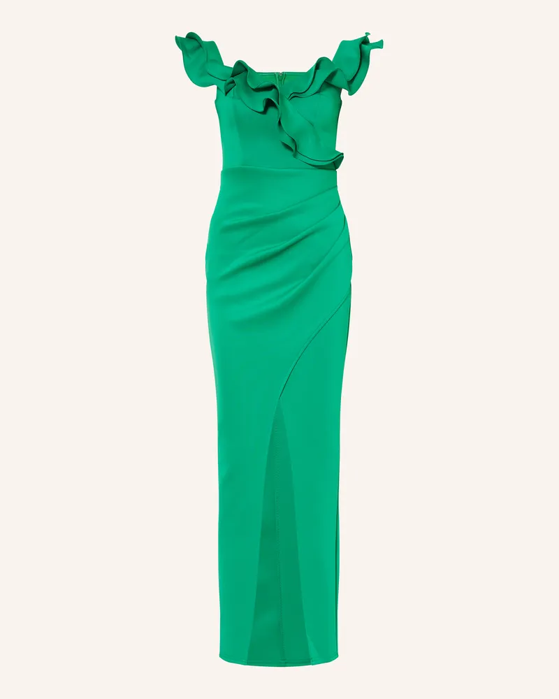 Lipsy  Abendkleid mit Volants Grün