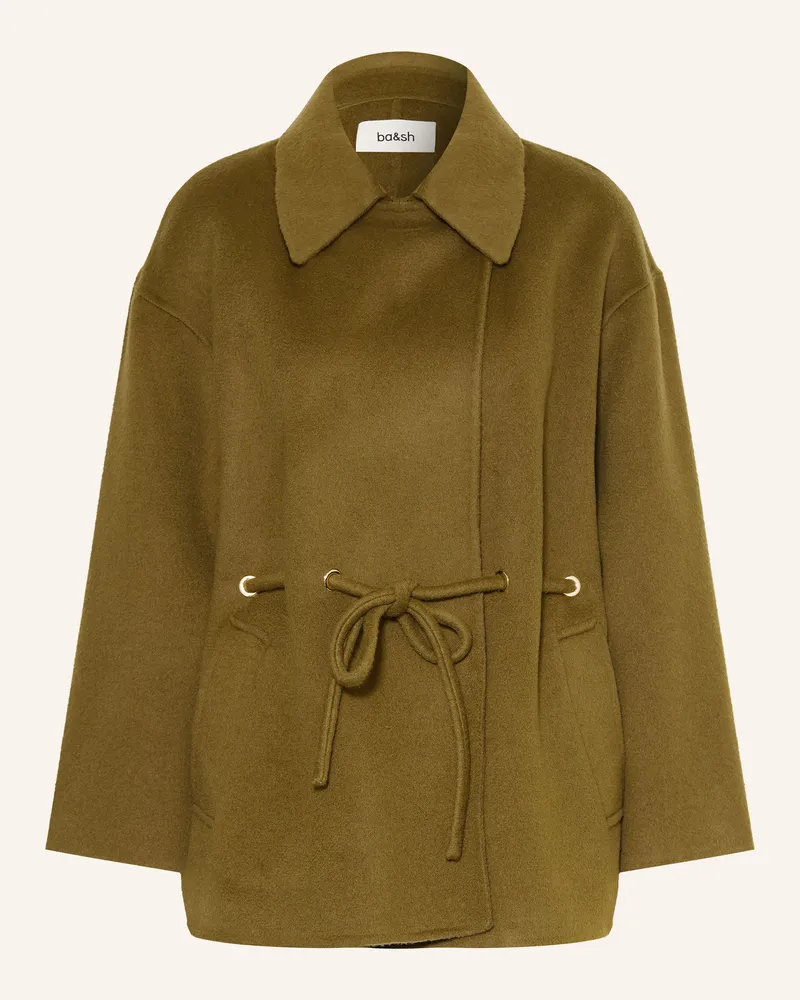 ba&sh Wollmantel Kam gruen Khaki