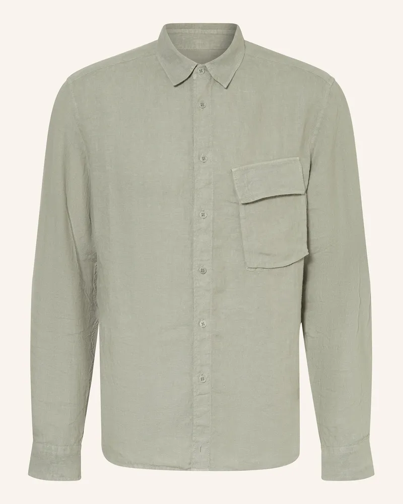 Belstaff Leinenhemd SCALE Comfort Fit Hellgrün