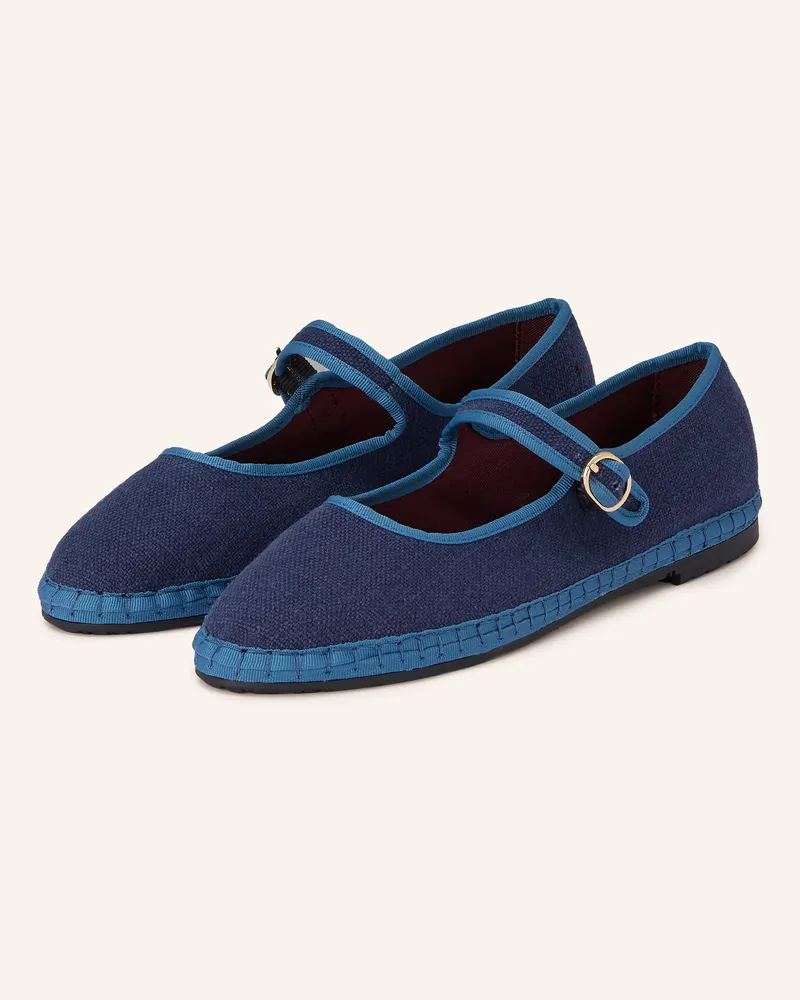 FLABELUS Mary-Jane-Ballerinas ARTHUR Blau