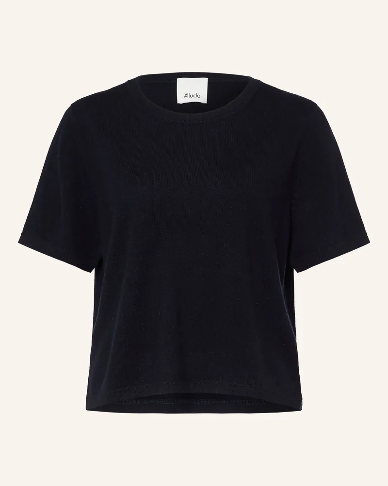ALLUDE Strickshirt Mit Cashmere blau Dunkelblau