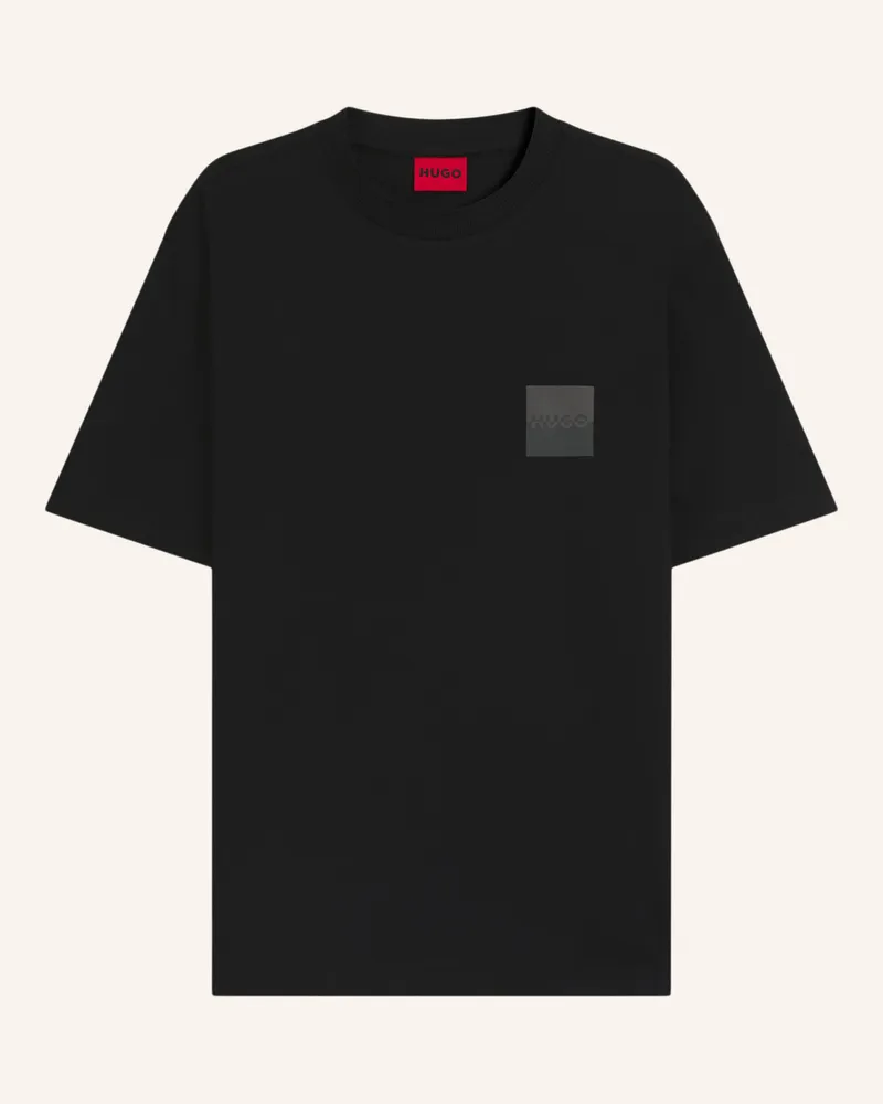 HUGO BOSS T-Shirt DUSPLITO Relaxed Fit Schwarz