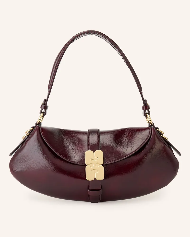 Ganni Handtasche B-Kat rot Dunkelrot