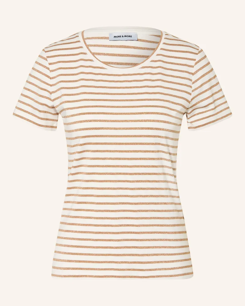 More & More T-Shirt Mit Glitzergarn weiss Weiss