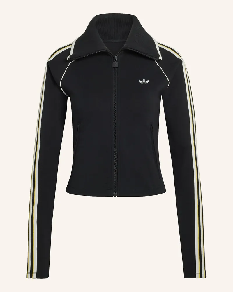adidas Schmal Geschnittenes Firebird Track Top schwarz Schwarz