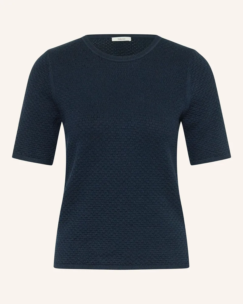 Selected Strickshirt Dunkelblau