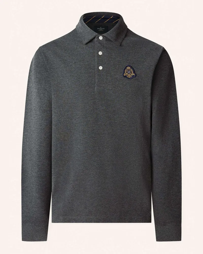 Hackett Poloshirt HERITAGE CREST LGO LS Dunkelgrau