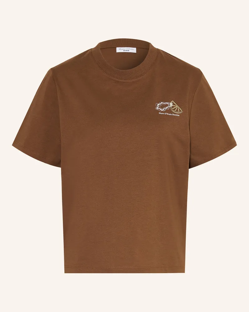 Marc O'Polo T-Shirt braun Blau