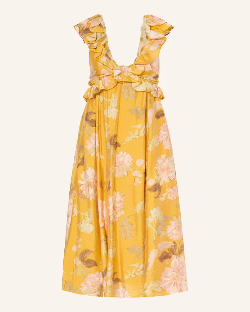 Reiss Kleid Lucy Mit Rüschen gelb Gelb