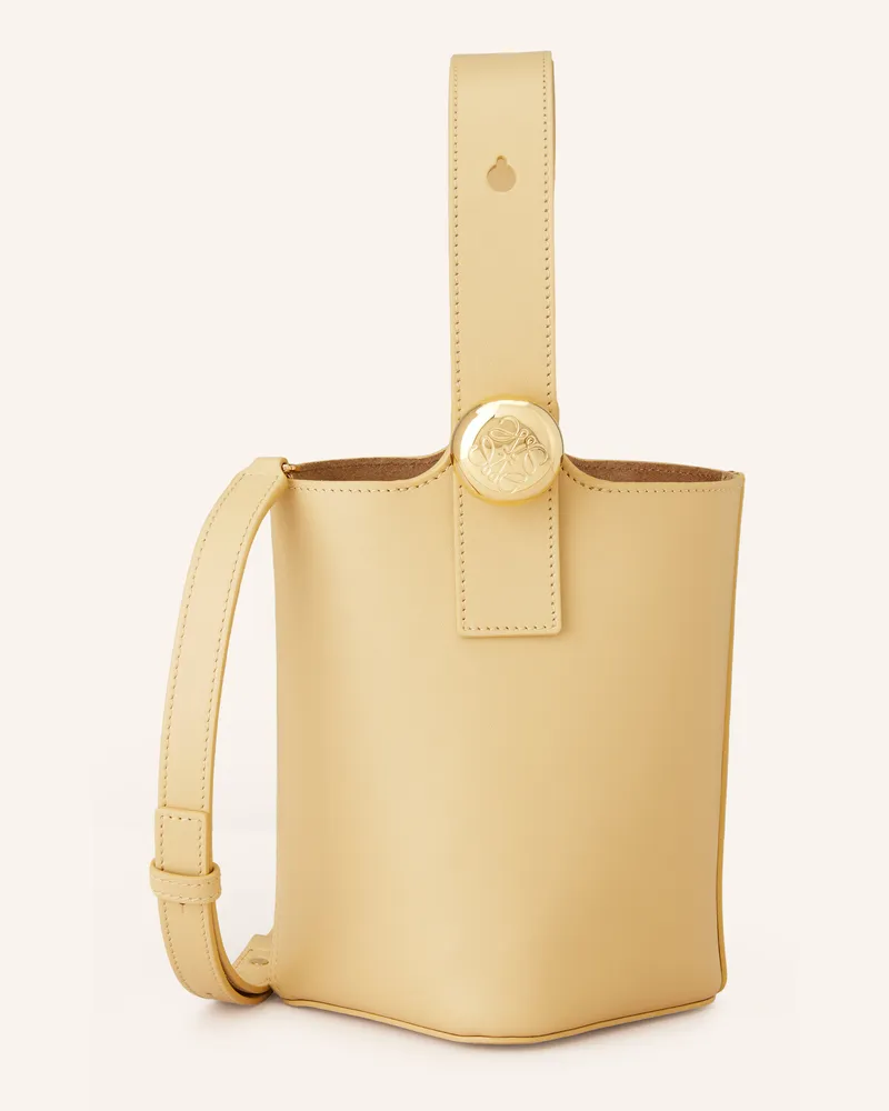 Loewe Handtasche PEBBLE BUCKET MINI Hellgelb