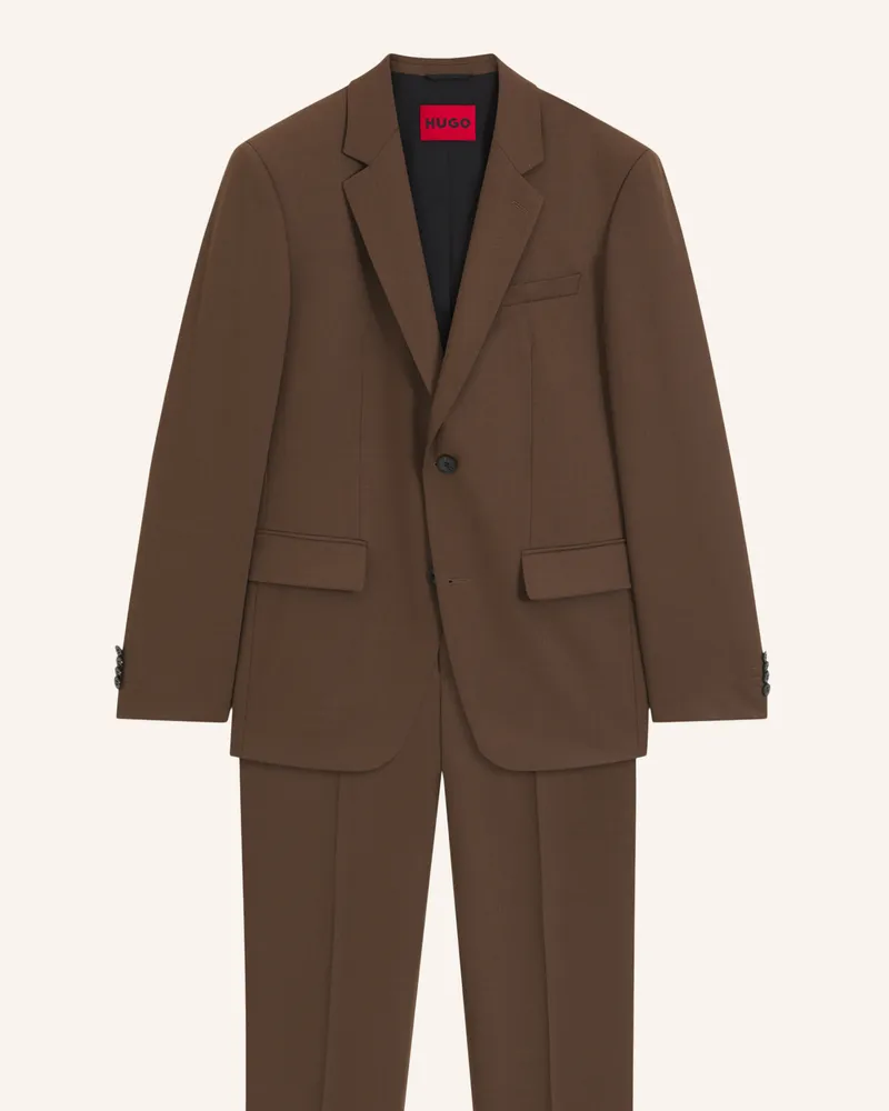 HUGO BOSS Anzug Henry-Getlin Extra Slim Fit braun Braun