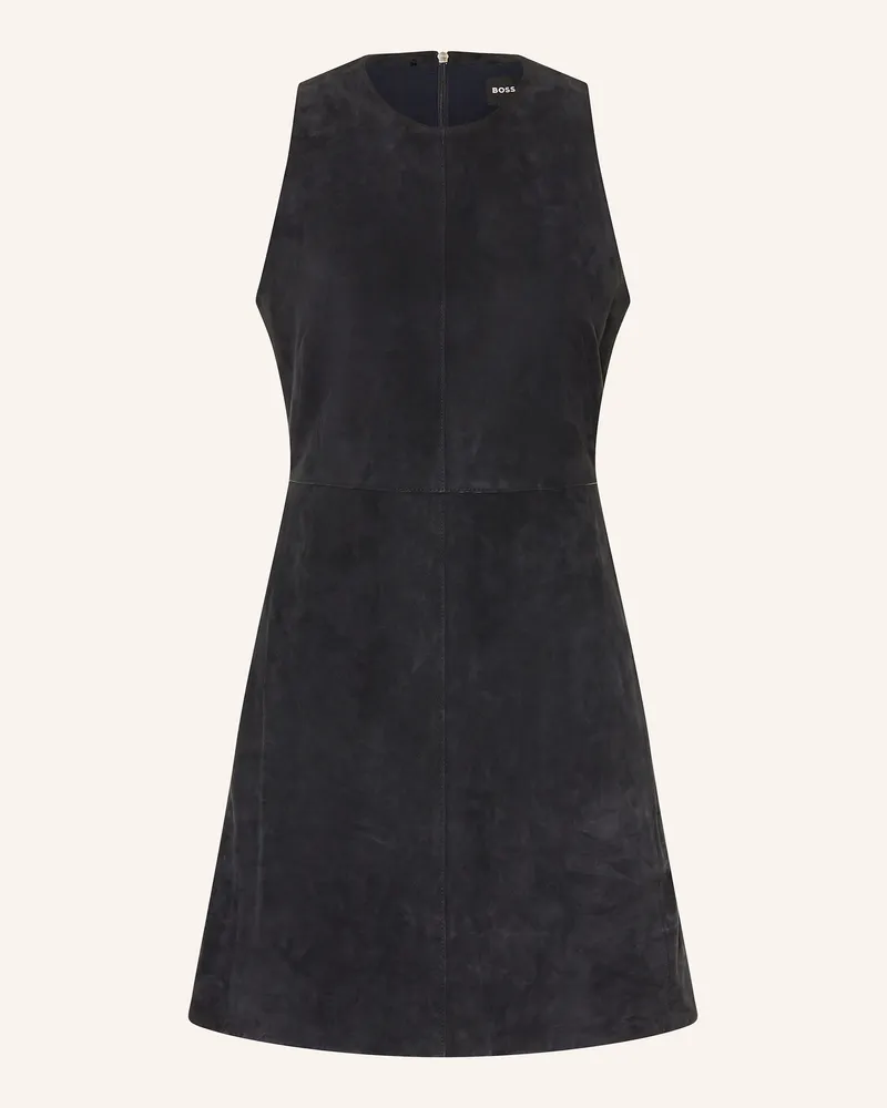 HUGO BOSS Lederkleid Sycara blau Dunkelblau