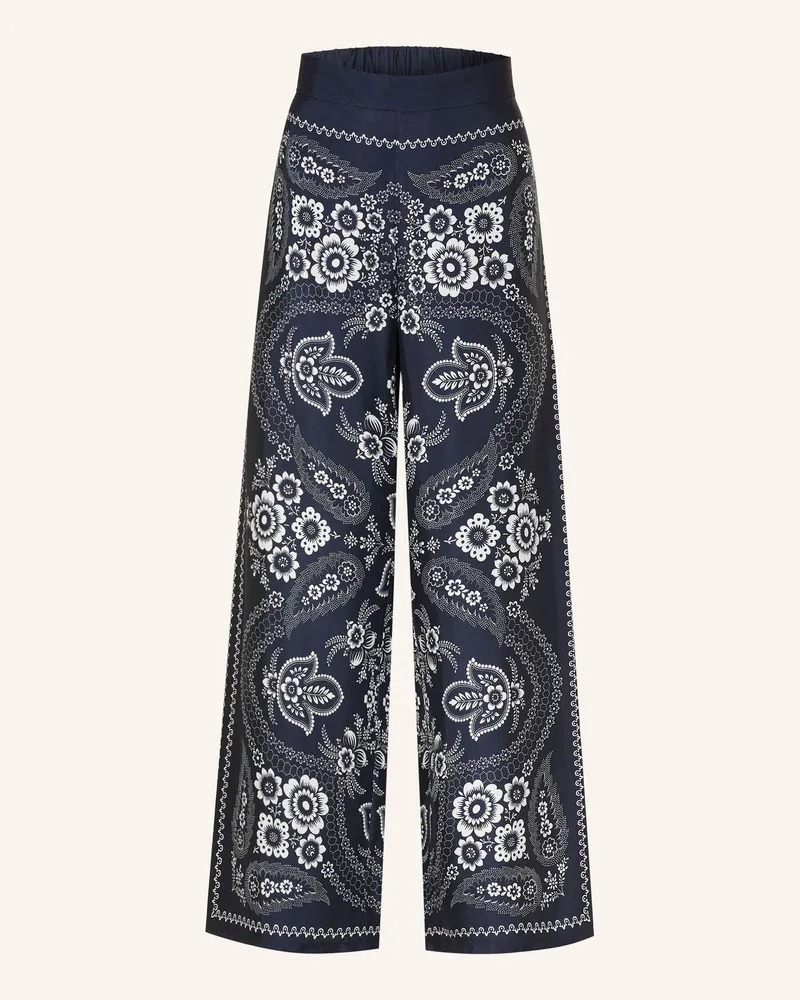 Maje Satinhose Dunkelblau