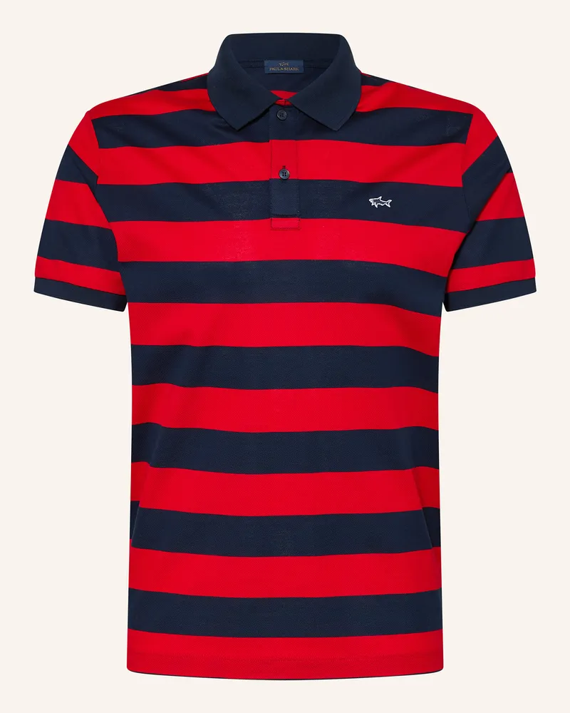 Paul & Shark Piqué-Poloshirt Regular Fit rot Dunkelblau