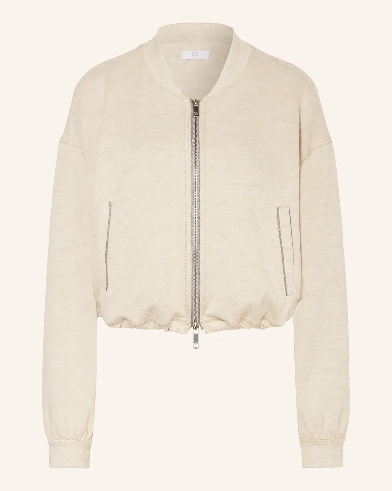 Riani Sweatjacke mit Glitzergarn Creme
