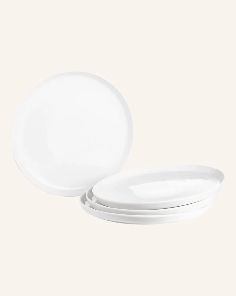 Marc O'Polo 4er-Set Speiseteller Moments weiss Creme