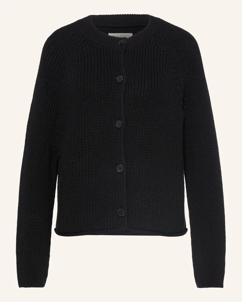 Marc O'Polo Strickjacke schwarz Schwarz