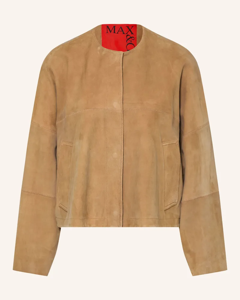 MAX&Co. Lederjacke Curva braun Camel