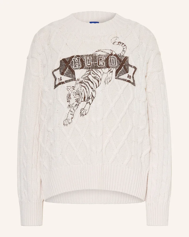 HUGO BOSS Pullover Sbraddy beige Weiss