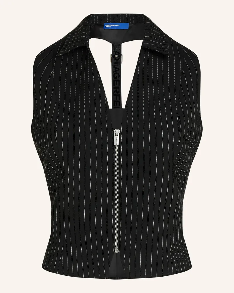 Karl Lagerfeld Bluse schwarz Schwarz