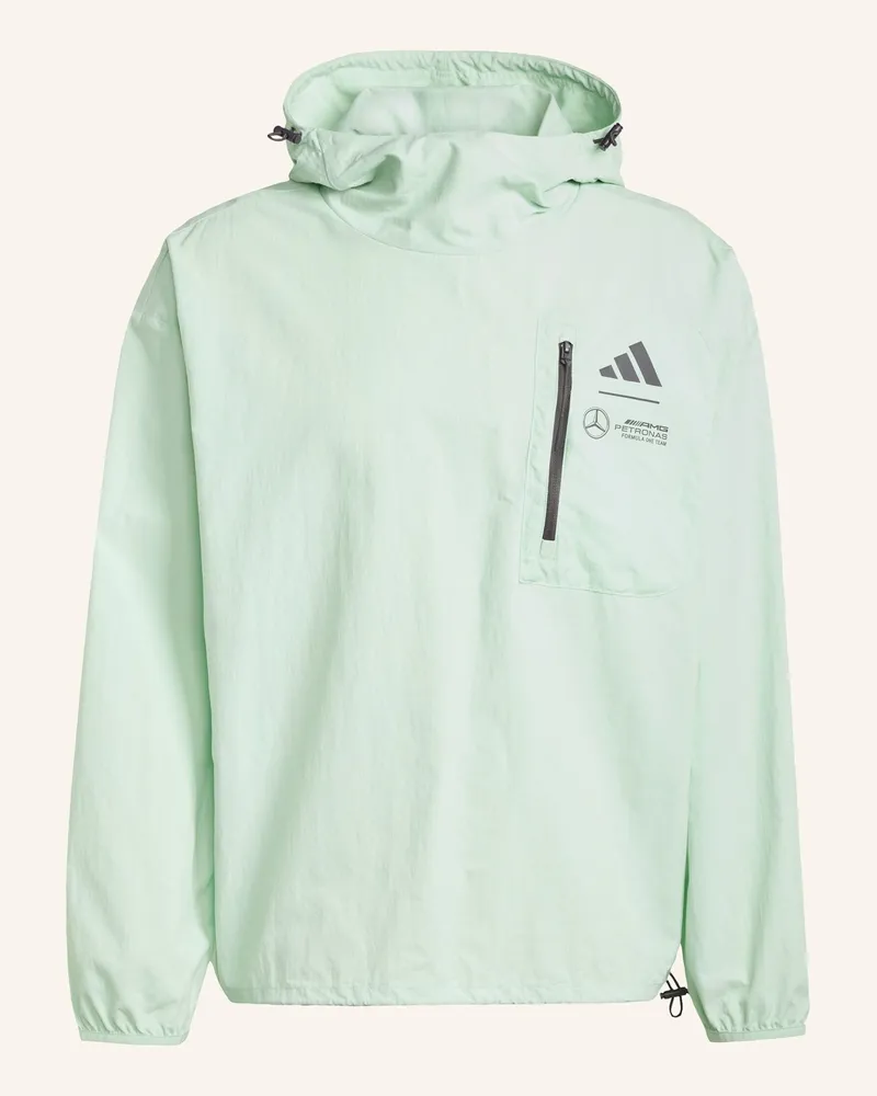 adidas MERCEDES - AMG PETRONAS FORMULA ONE TEAM PREMIUM WOVEN WINDBREAKER Grün