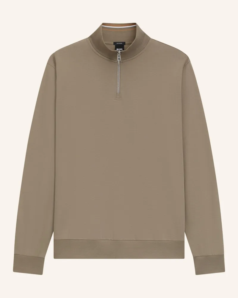 HUGO BOSS Sweatshirt H-STIMMANN 109 Regular Fit Braun