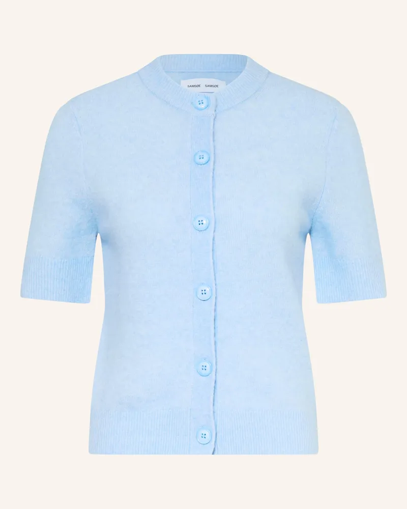 Samsøe & Samsøe Strickjacke Sanoura Mit Merinowolle Und Alpaka blau Hellblau