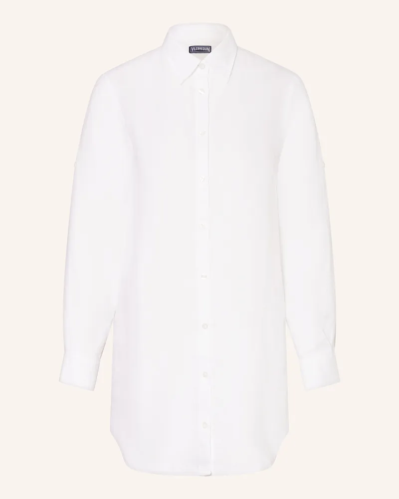 Vilebrequin Strandkleid Fragance Aus Leinen weiss Weiss