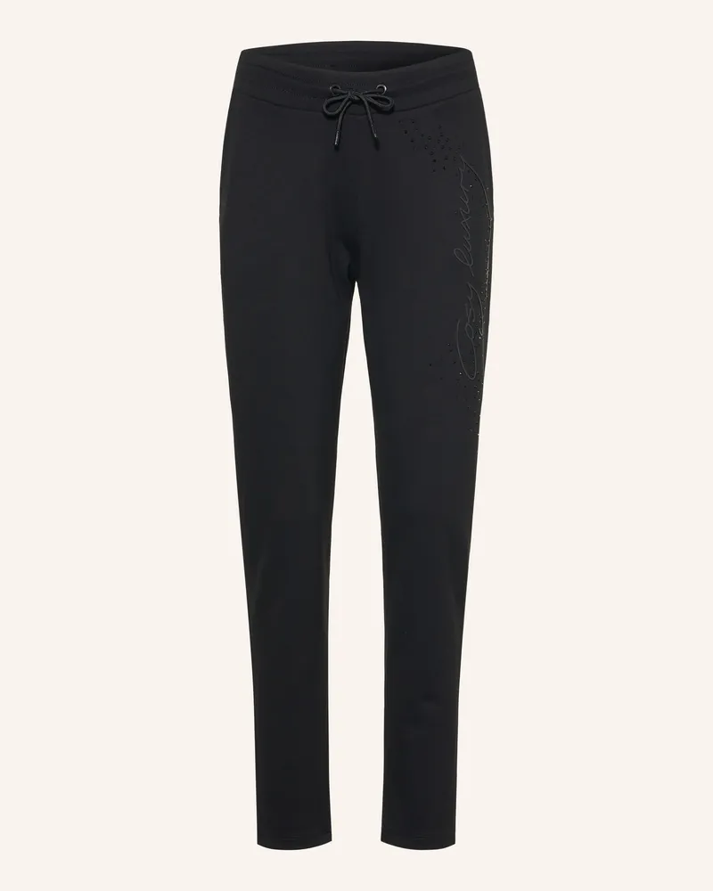 monari Jerseyhose Mit Schmucksteinen schwarz Schwarz