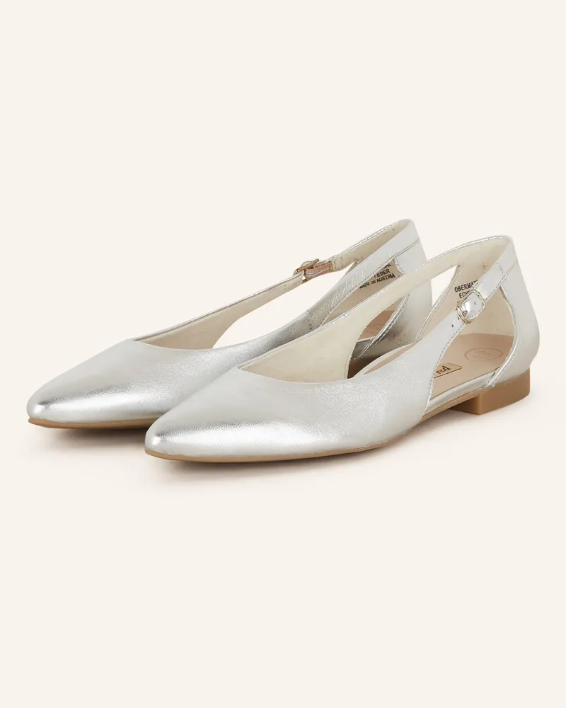 paul green Sling-Ballerinas silber Silber