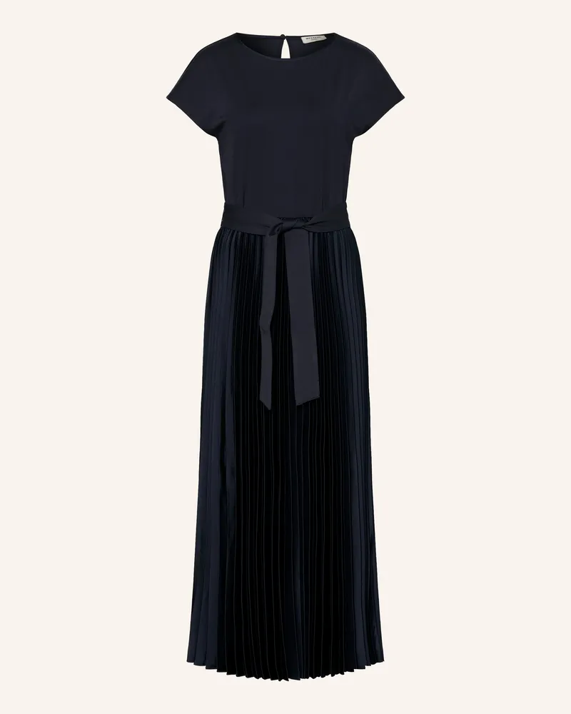 Max Mara Kleid Gela Im Materialmix Mit Plissees blau Dunkelblau