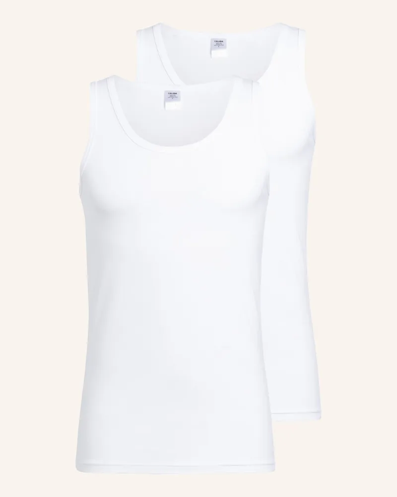 Calida 2er-Pack Unterhemden Natural Benefit weiss Weiss