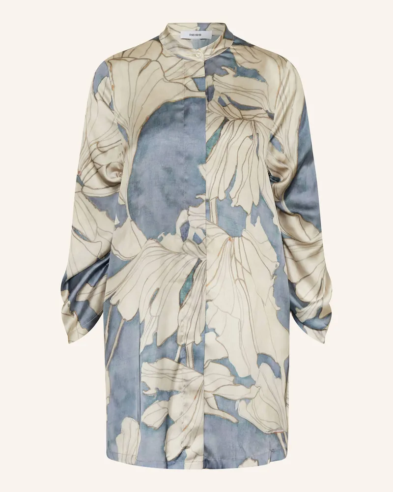 Reiss Satinkleid MEGAN mit Cut-out Blaugrau