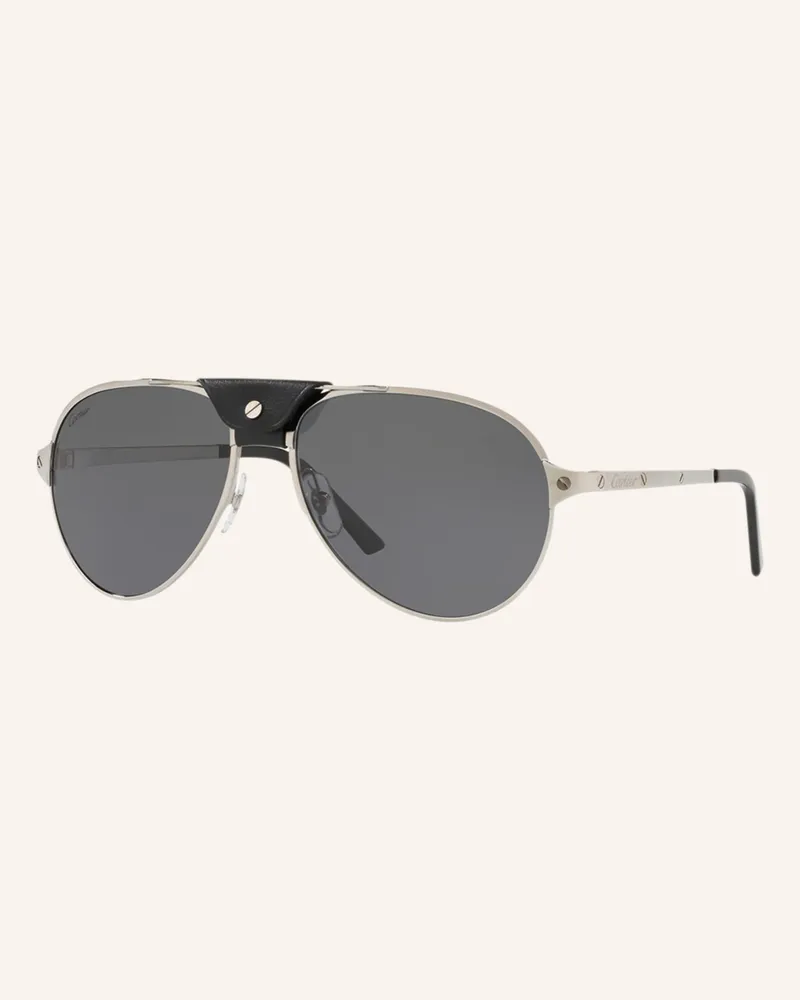Cartier Sonnenbrille ct0034s schwarz Silber