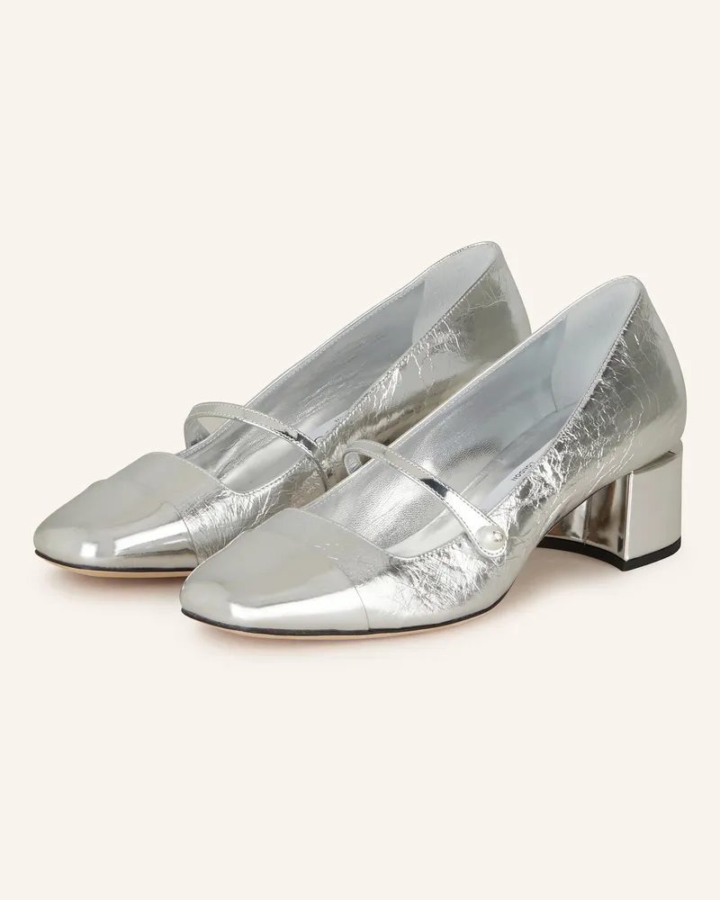 Jimmy Choo Mary-Jane-Pumps Elisa silber Silber